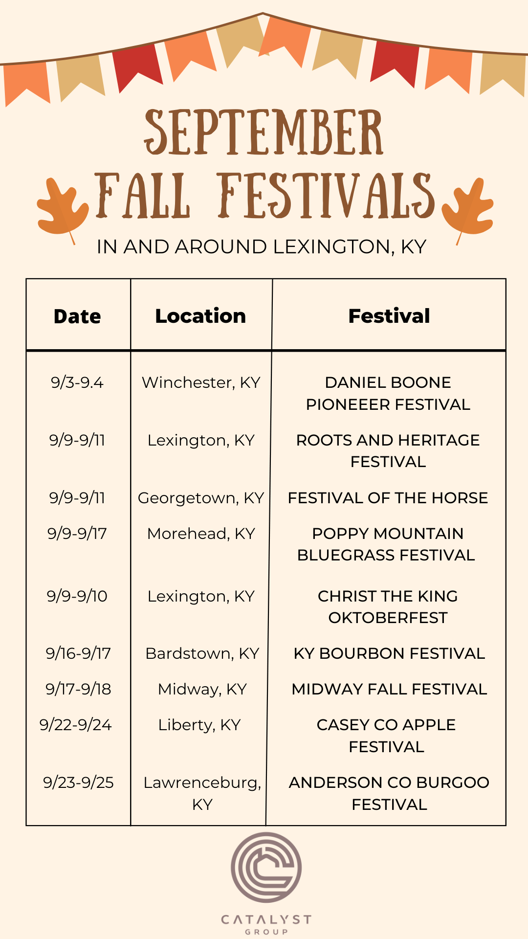 Lexington September Fall Festivals