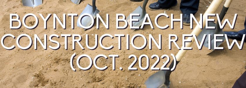 boynton beach new construction updates