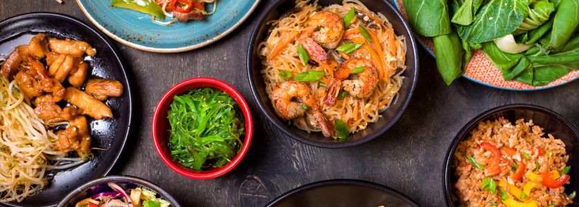 assortment of chinese hot dishes