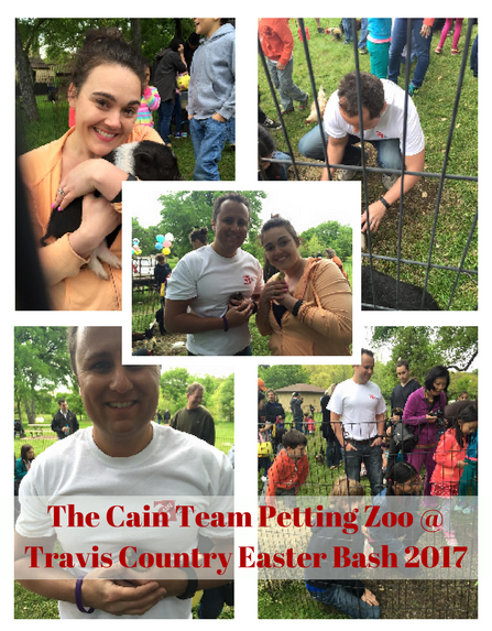 Cain Realty Group Petting Zoo at Travis Country Easter Bash 2017