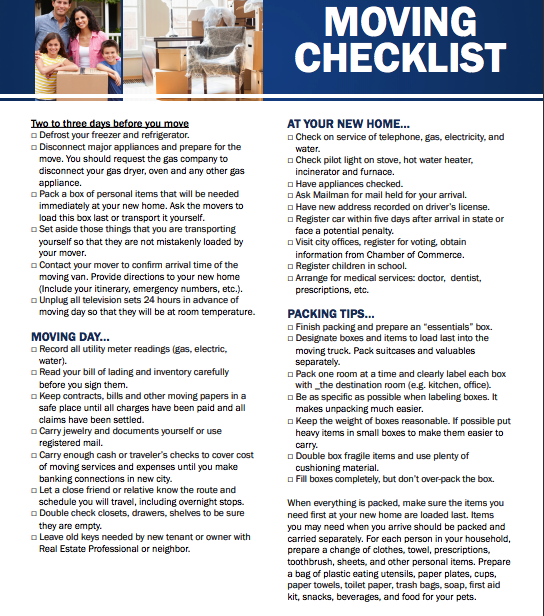 Moving Checklist2