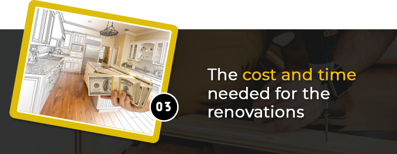 The cost and time needed for the renovations