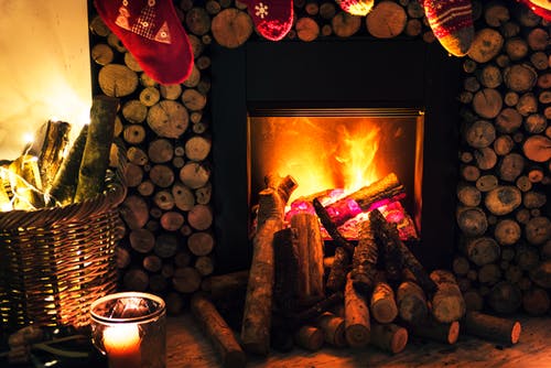 Christmas Decorations around the fire Christmas Decorations around the fire