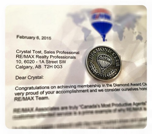 REMAX Calgary Real Estate Diamond Award Winner