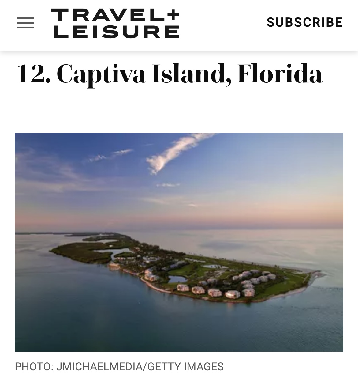 Captiva Travel and Leisure Best Islands in the US