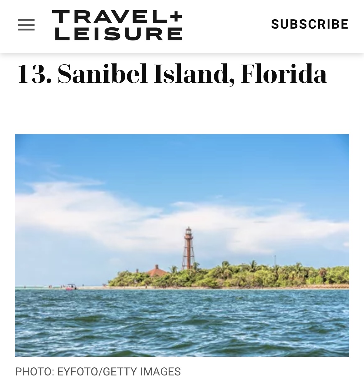 Sanibel Travel and Leisure 15 Best Islands in the US
