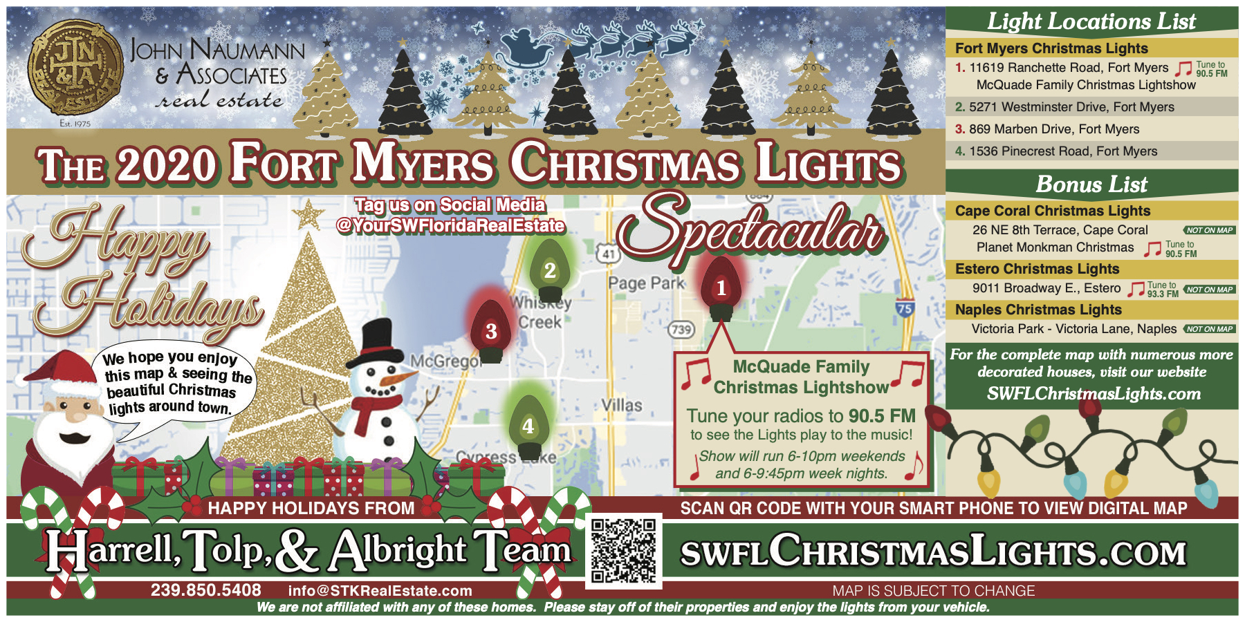 Christmas Lights Map Near Me Christmas Lights In Southwest Florida