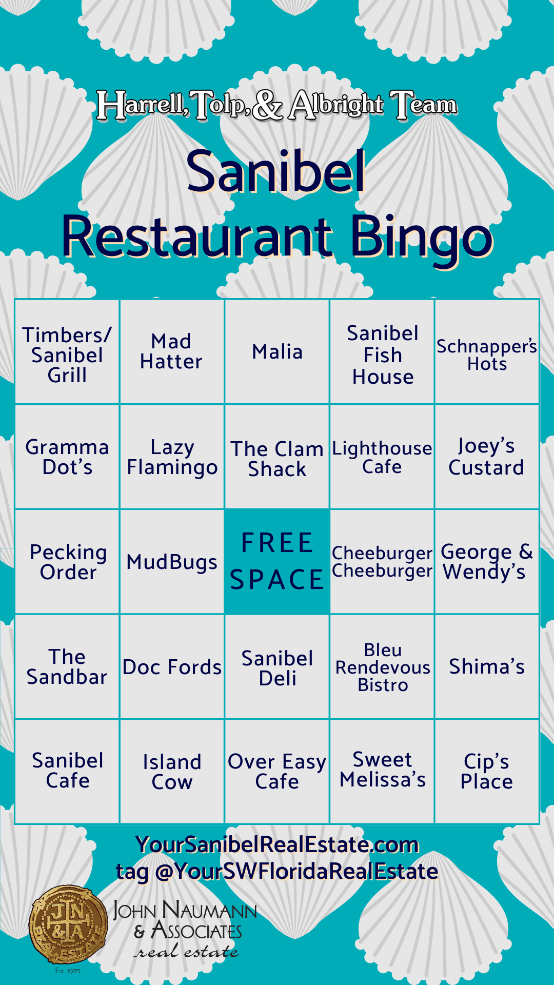 Sanibel Restaurant Bingo