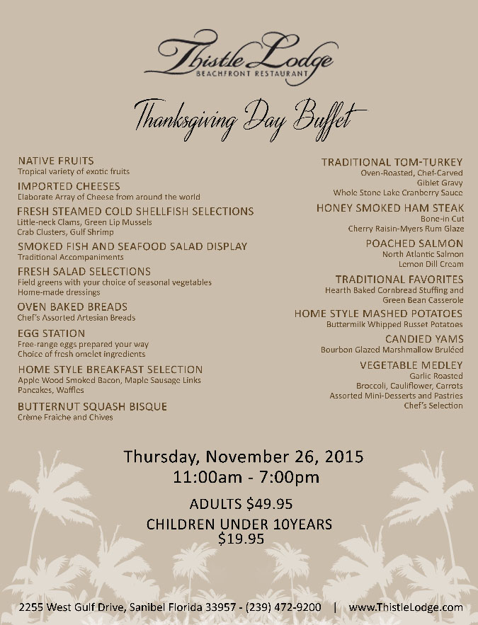 Thistle Lodge Thanksgiving