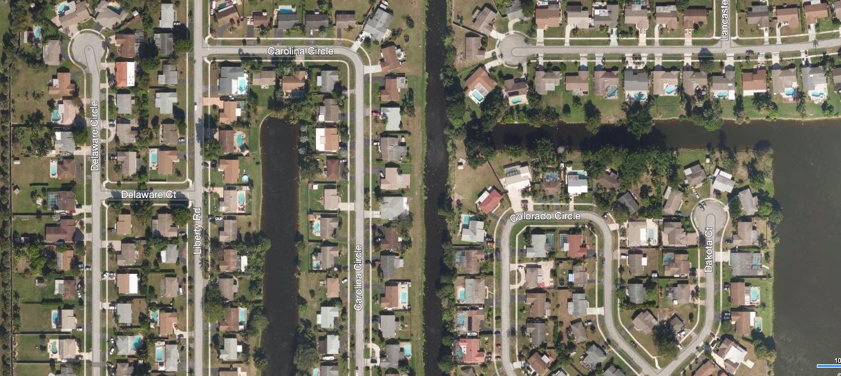 american homes aerial view