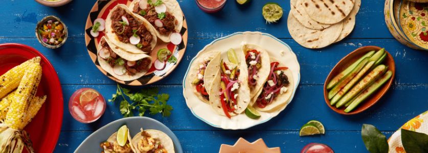 full assortment of delicious authentic mexican food