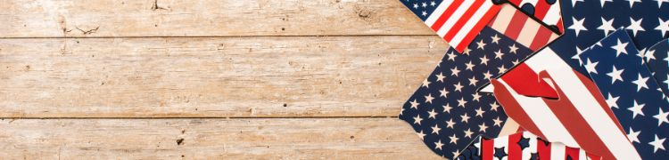 usa flag on wooden backdrop