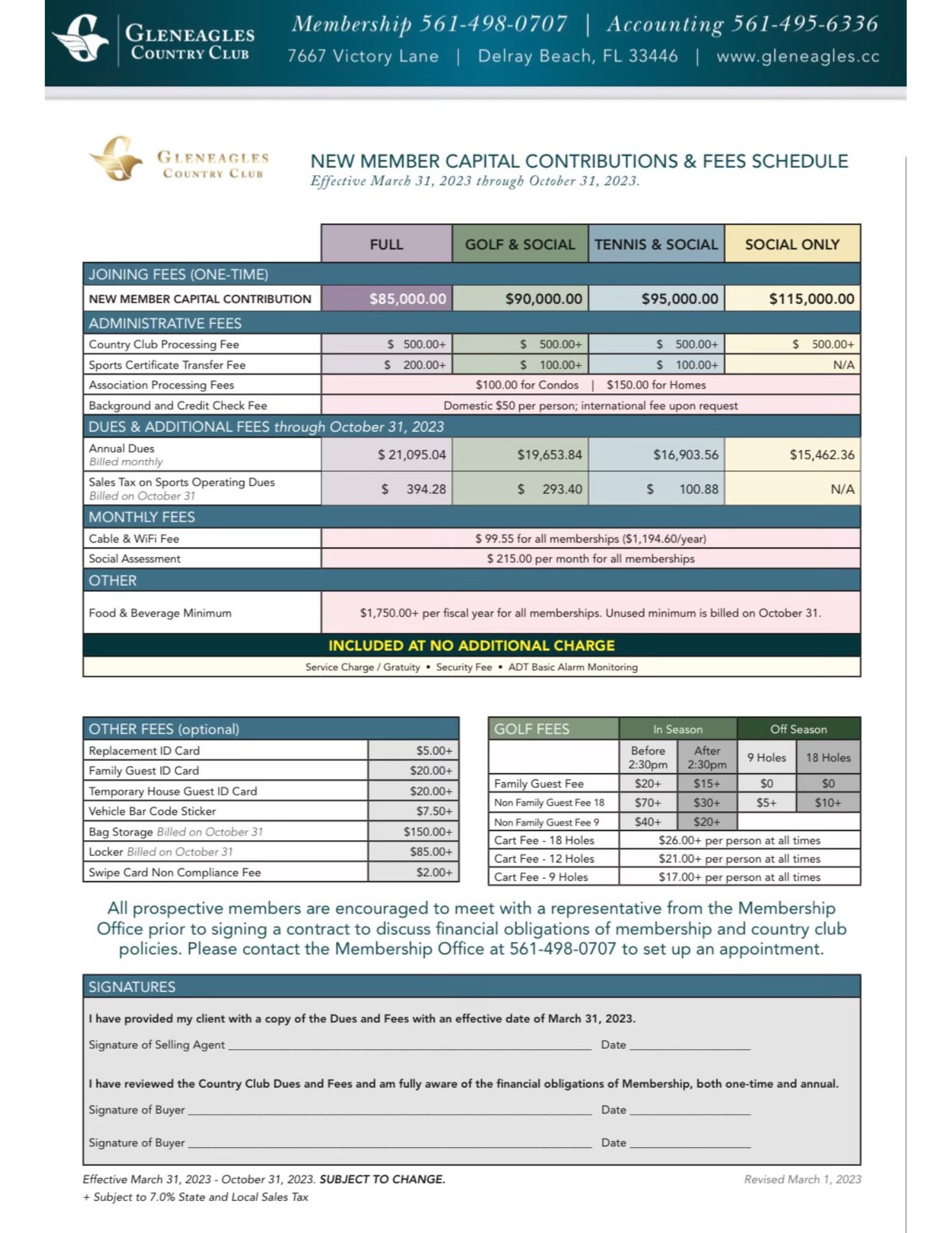 gleneagles membership dues page 2