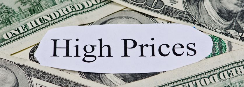 high prices for homes