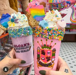sloan's ice cream | milkshakes topped with sprinkles