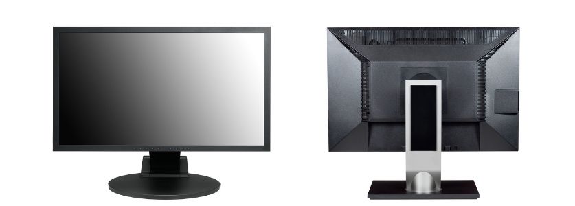 two computer monitors