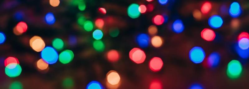 blurred multicolor christmas lights