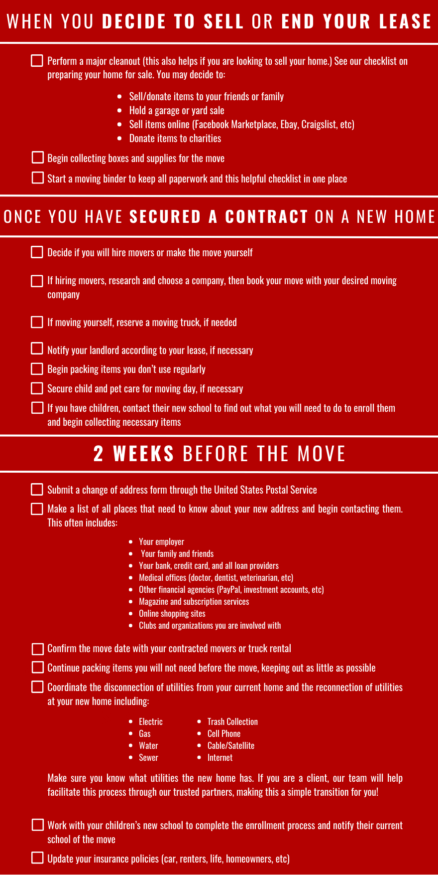 New Home Checklist: What Should You Buy When Moving Into A New