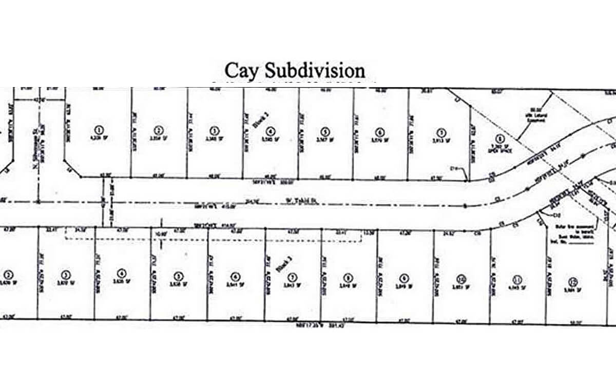 Cay Village Subdivision Plat Map