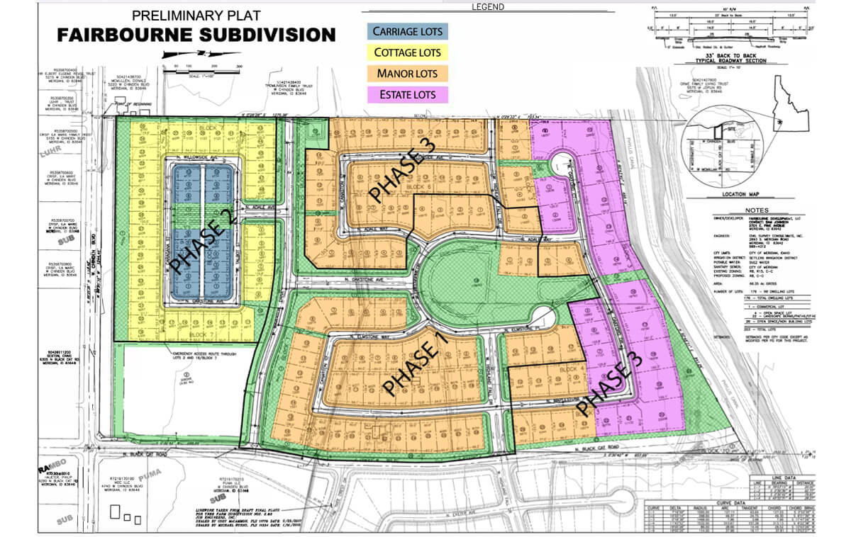 Fairborn Subdivision Plat Map