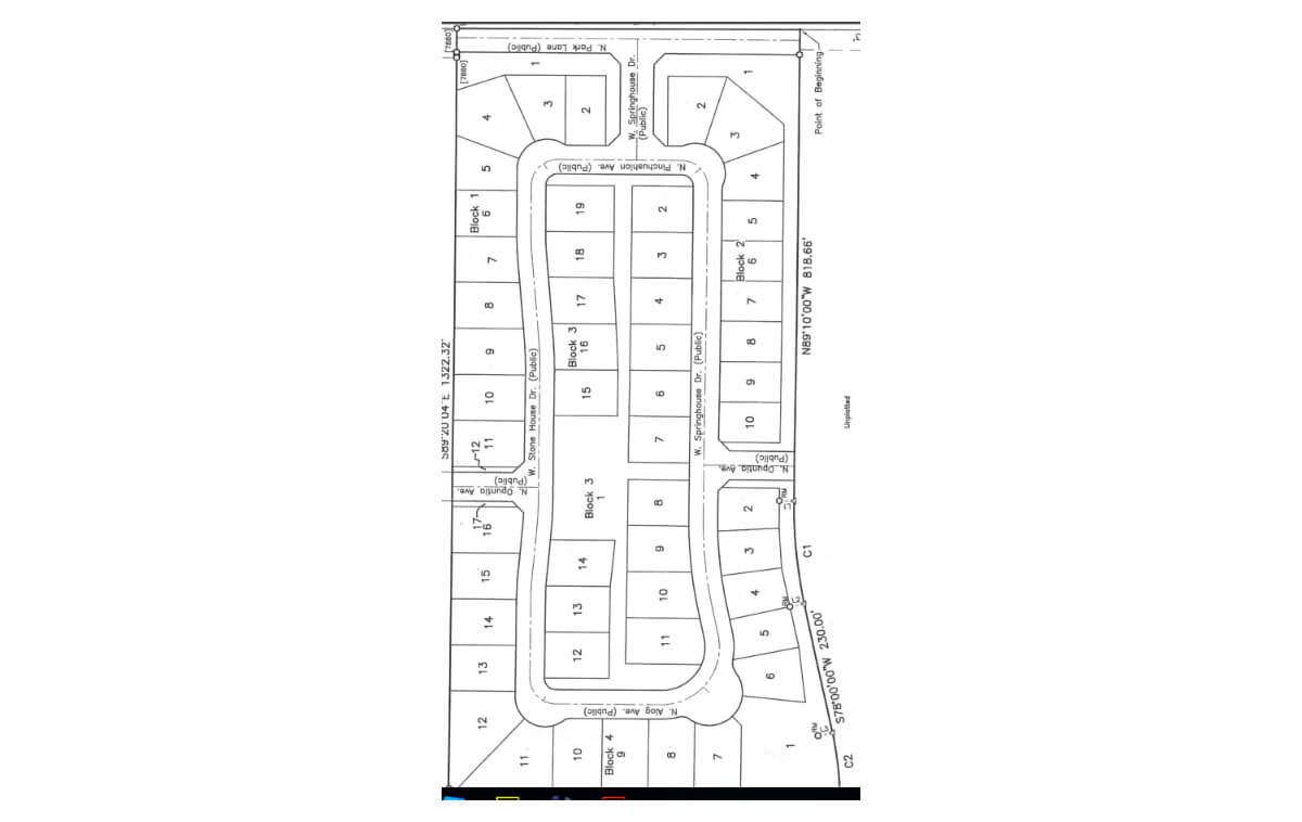 Springhouse Subdivision Plat Map