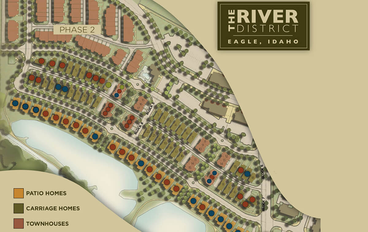 The River District community plat map