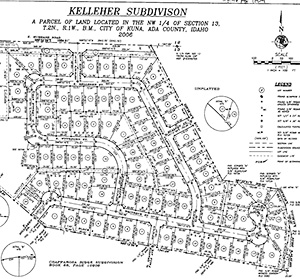 Kelleher Subdivision Plat Map