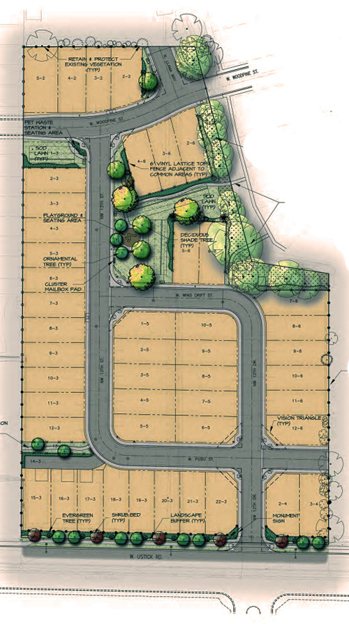 Tetherow Crossing Subdivision Plat Map
