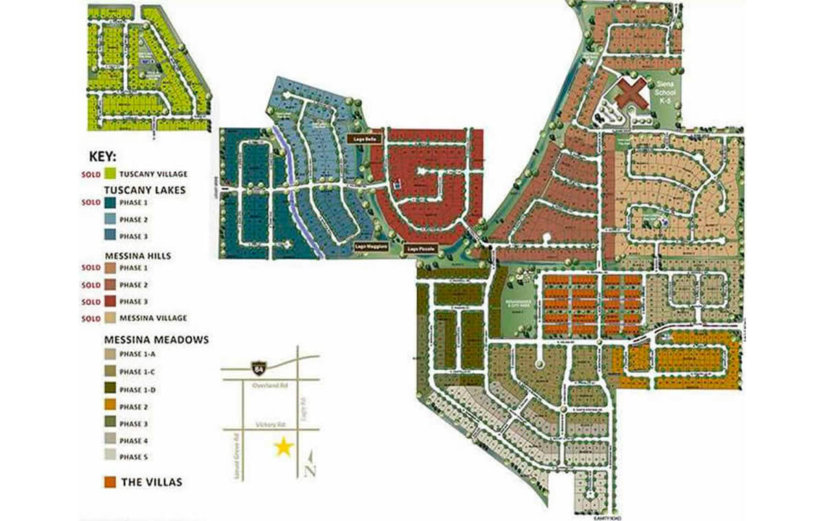 Tuscany Master Planned Community plat map
