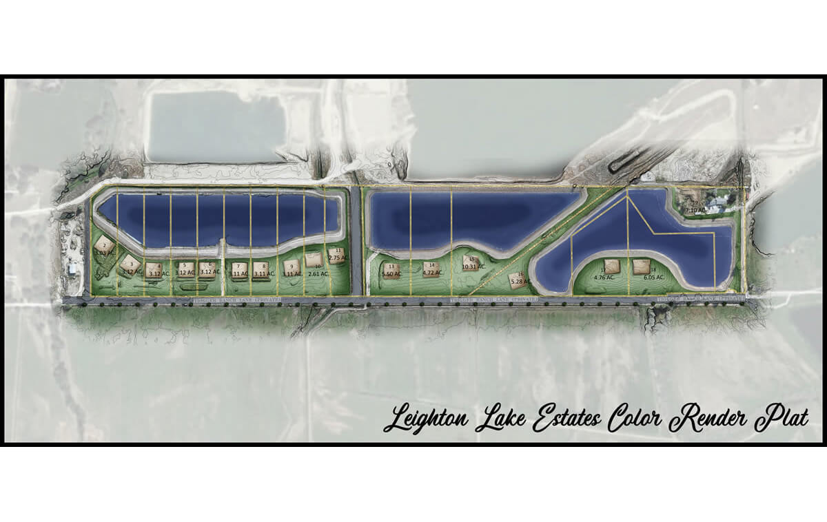 Leighton Lakes Community plat map