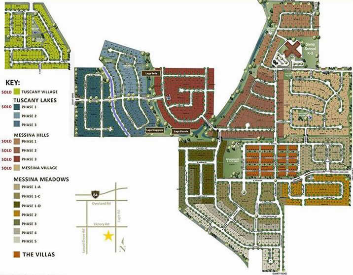 Tuscany Master Planned Community Plat Map