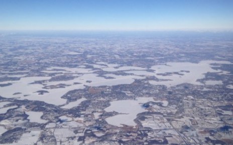 Aerial View of Lake Minnetonka in the Winter Lake Minnetonka in the Winter