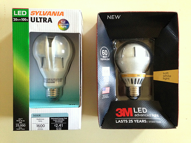 3M and Sylvania Energy Efficient Light Bulbs