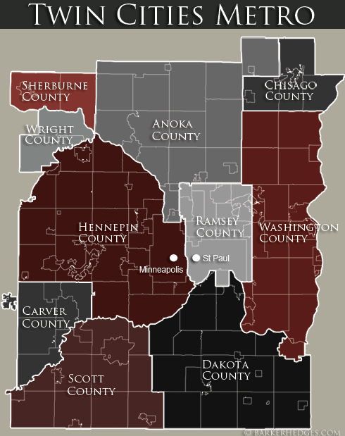 Twin Cities Metro County Map