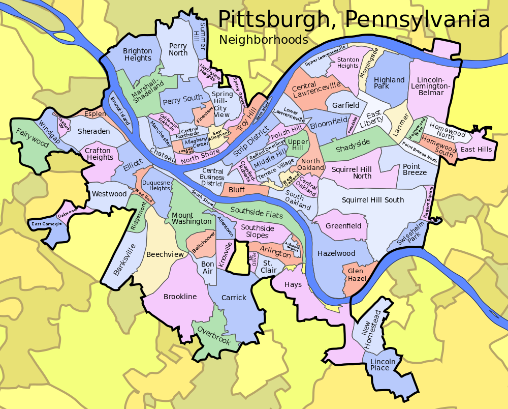 Map of Pittsburgh Neighborhoods