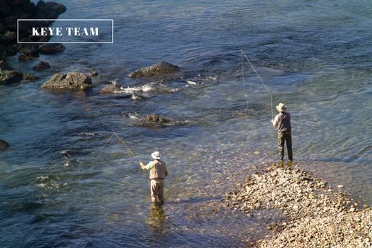 image of two guys Fly fishing near Park City, Utah