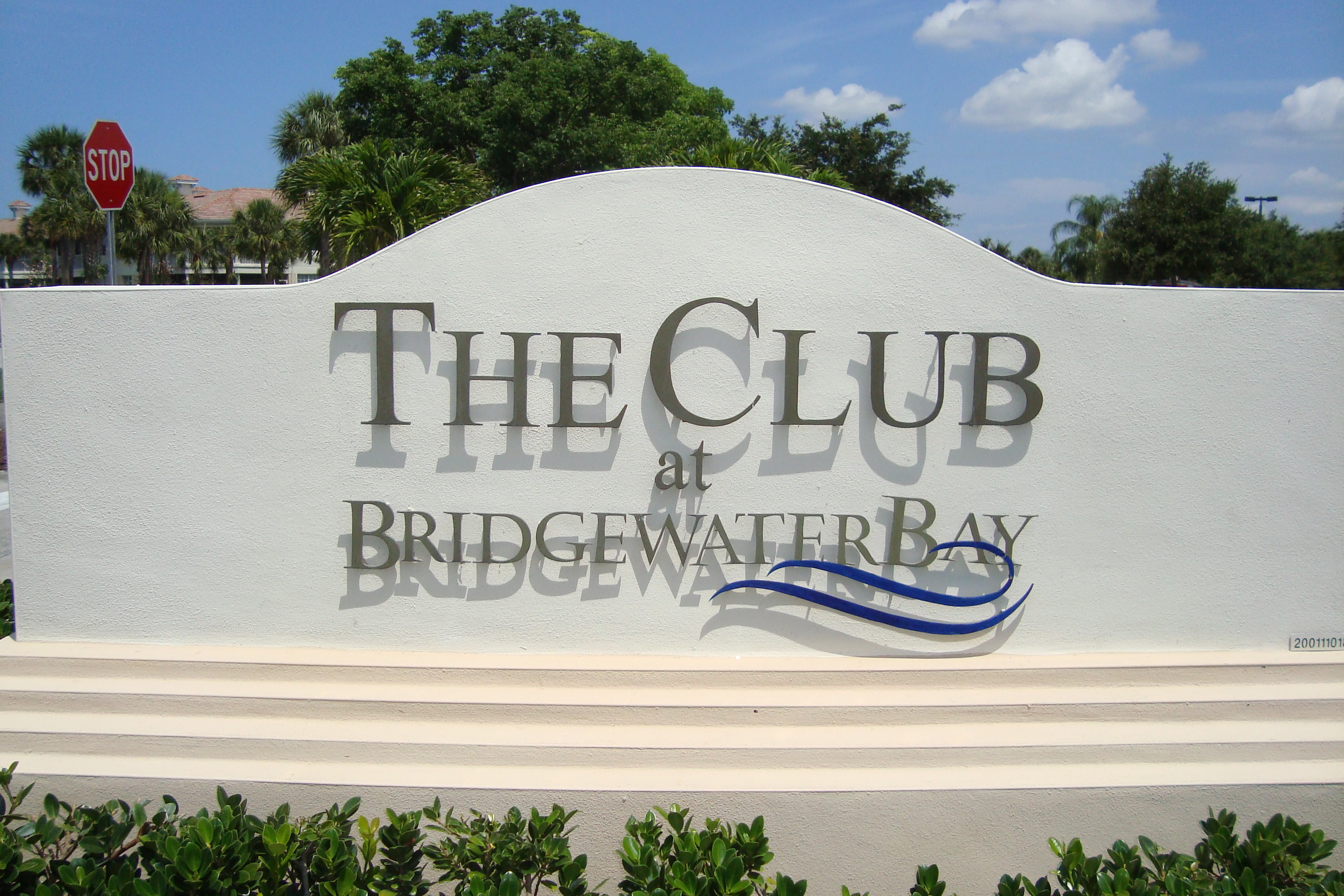 Club sign at Bridgewater Bay in Naples, Florida.