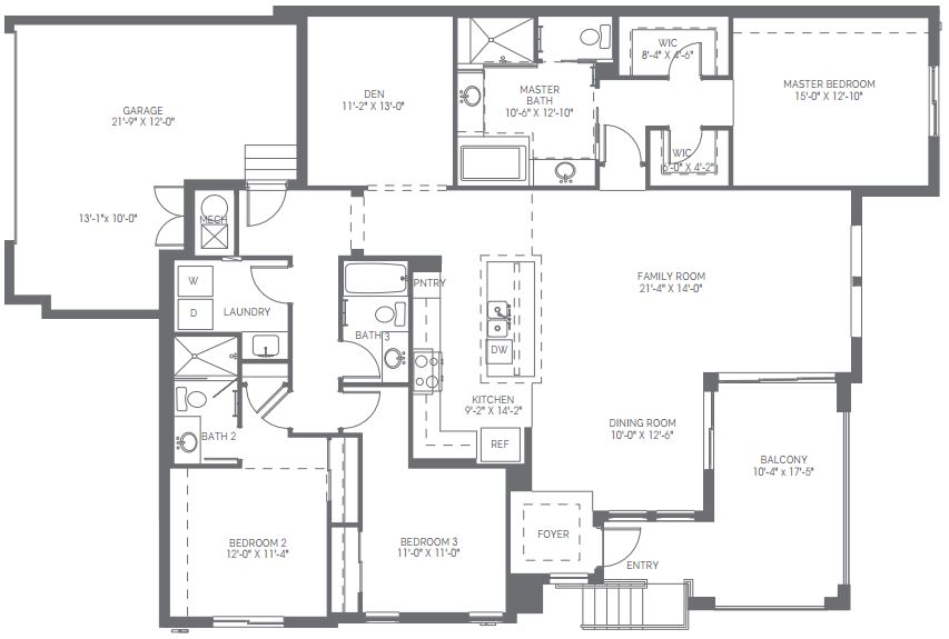 Preview for the Dartmouth floor plan in Naples Square in Naples, Florida.