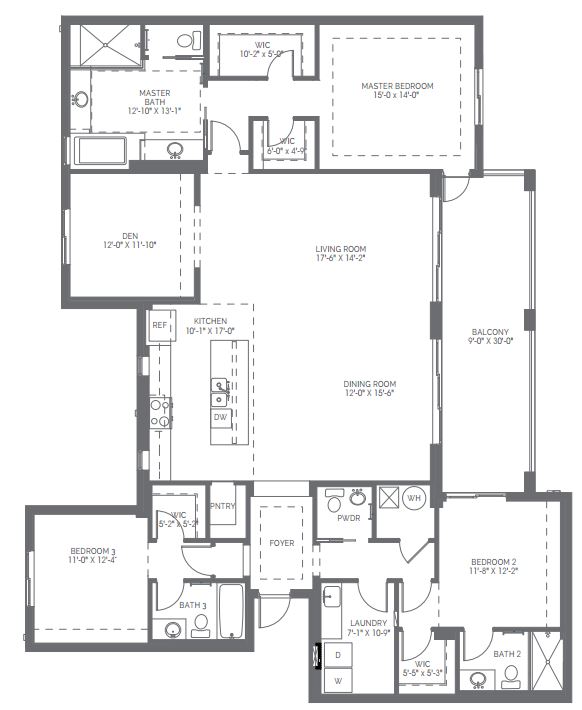 Preview of the Essex floor plan in Naples Square in Naples, Florida.