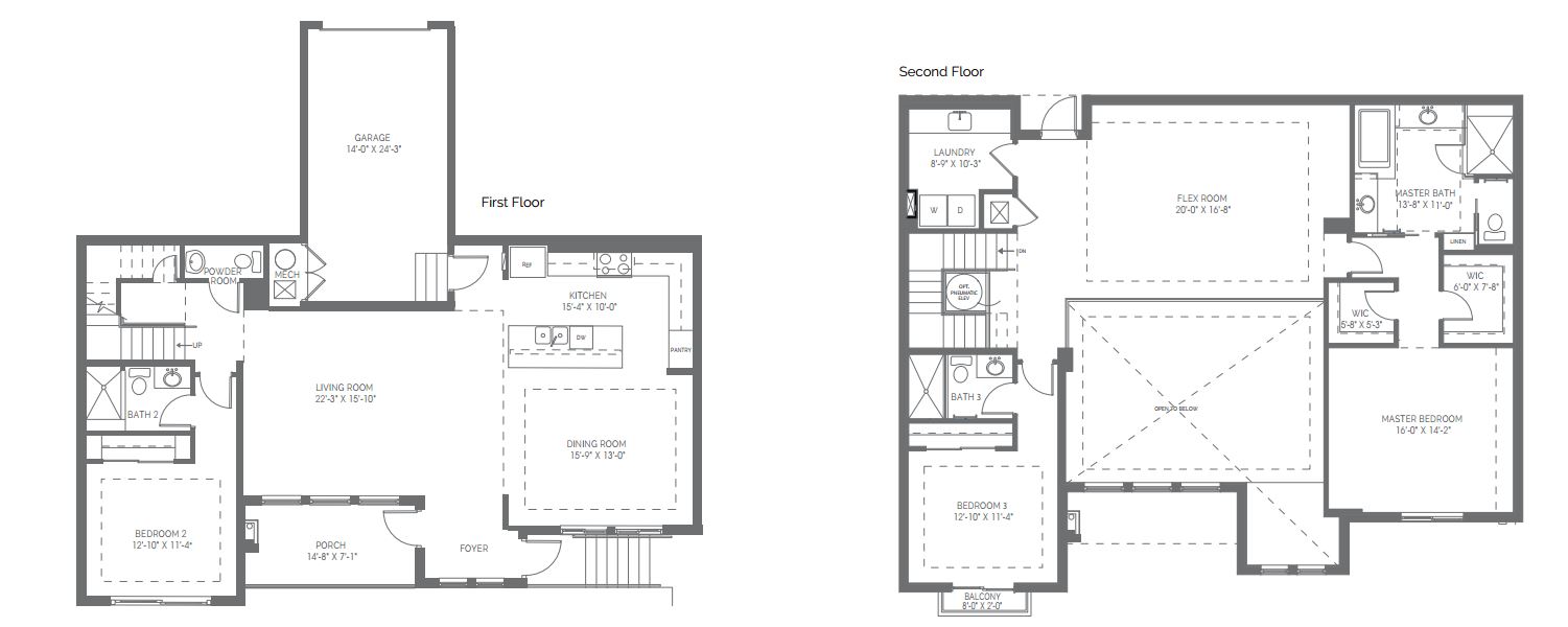 Preview of the Franklin floor plan in Naples Square in Naples, Florida.