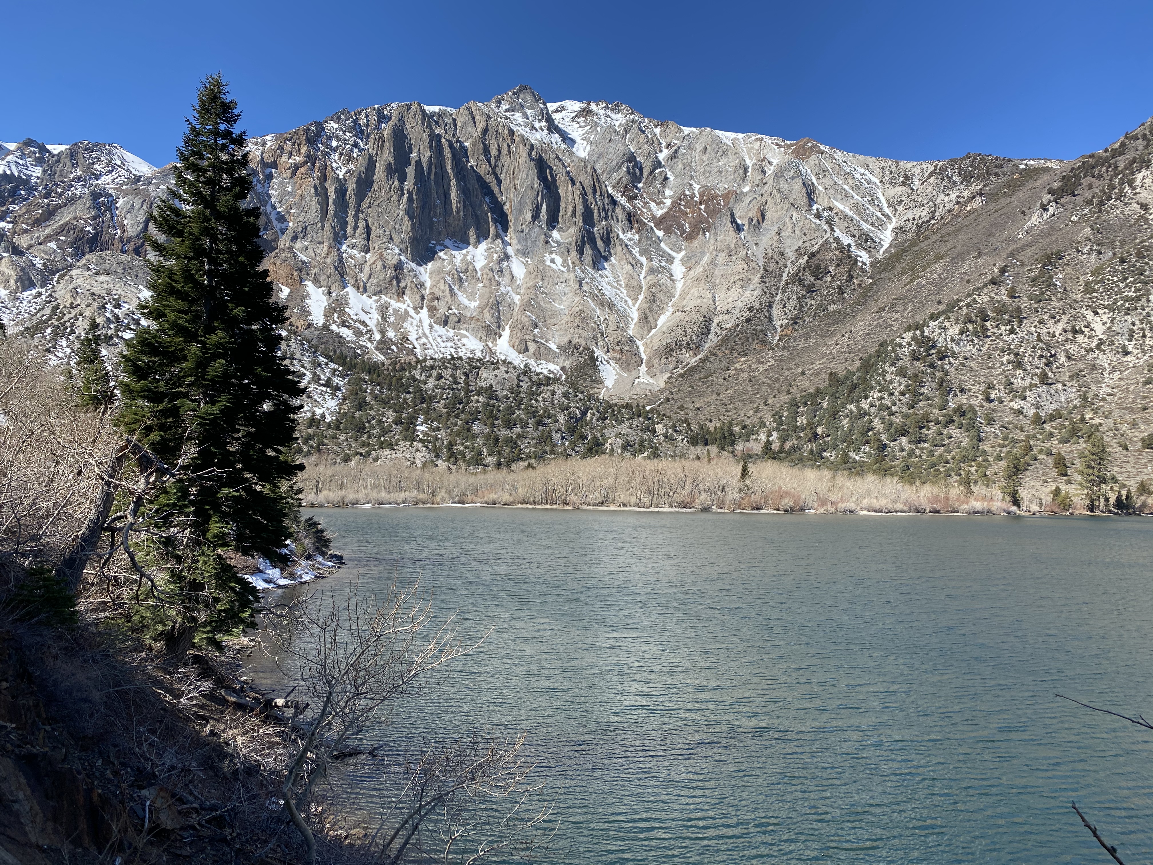 Convict Lake Before Snow Storms March 10th, 2020