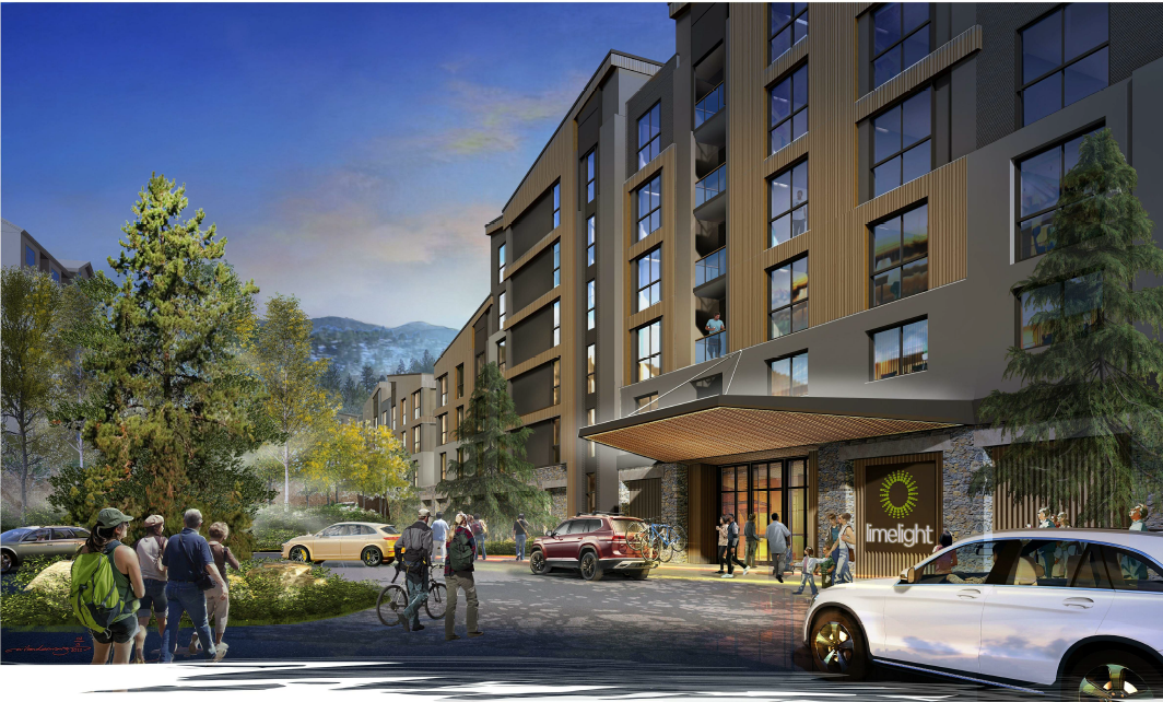 Limelight Hotel Mammoth Lakes Rendering Pedestrian View