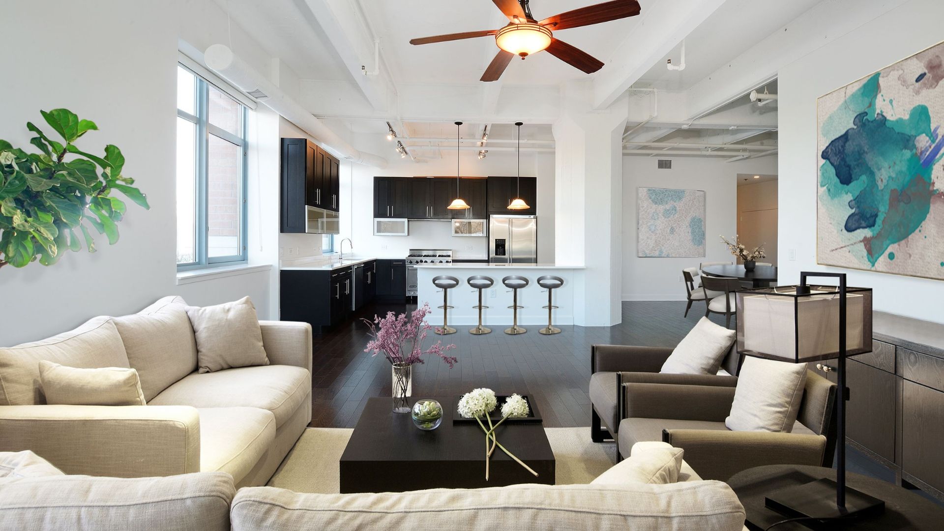 A house with a nice living room