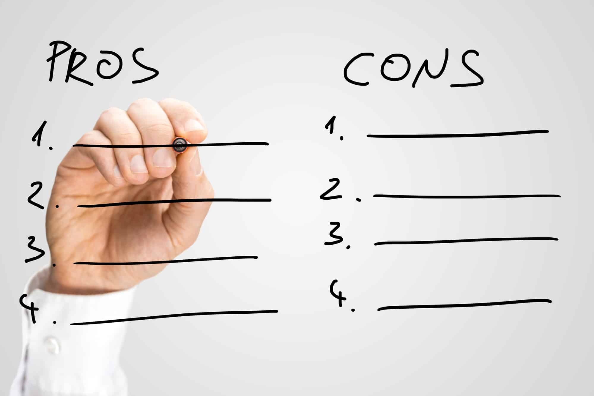 Pros and cons lists