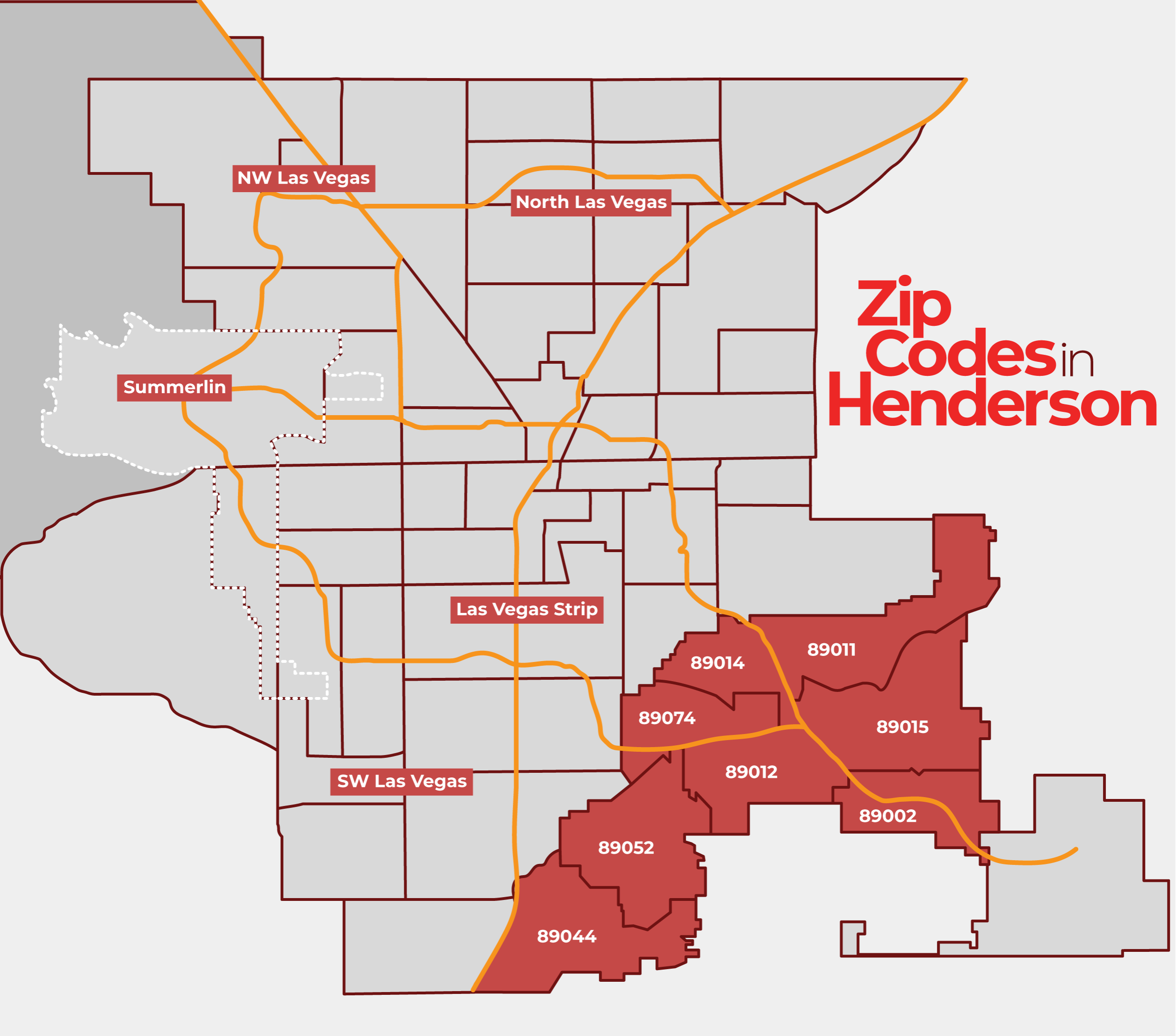 Henderson NV Zipcode Map