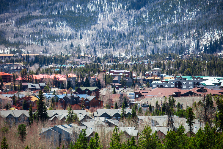 colorado springs rooftops in winter