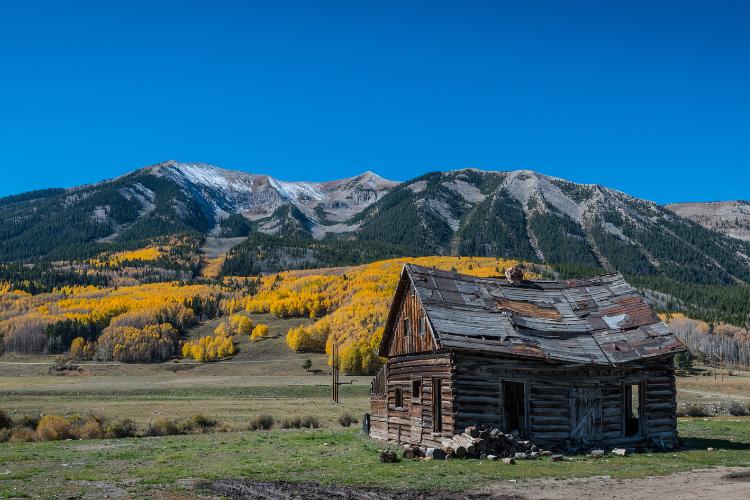 old cabin in the colorado mountains
