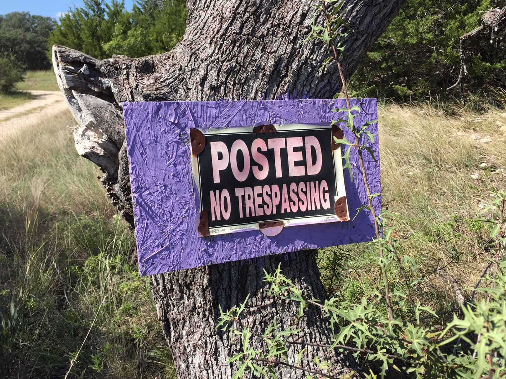 If You See Purple Paint In Texas, Stay Away