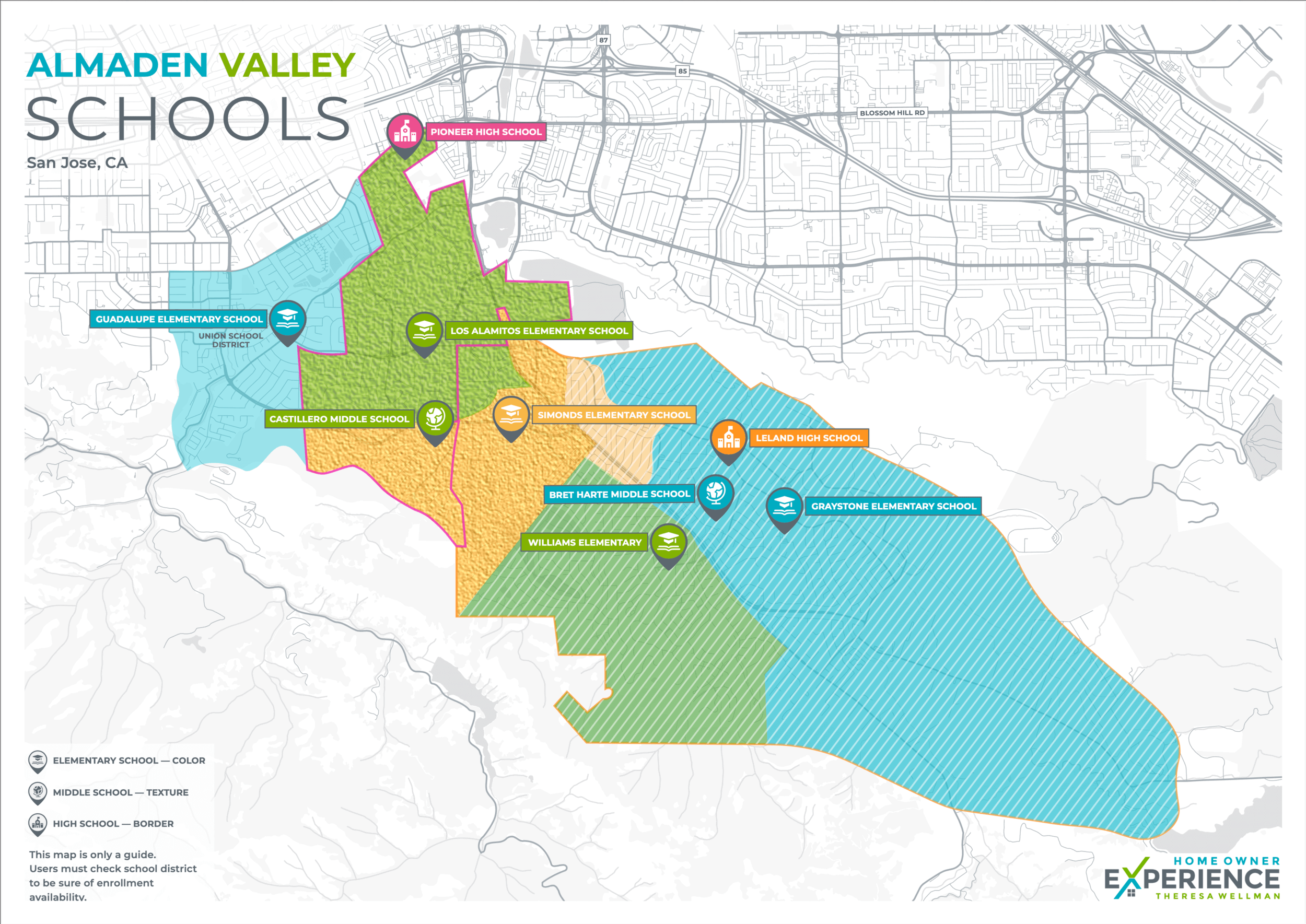 Almaden Valley School District Map