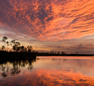 Sunset over Lake Ida in Delray Beach, FL